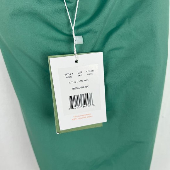NWT Andie Swim The Marina One Piece Swimsuit Flat Green Plus Size XXXL NEW - Picture 8 of 14